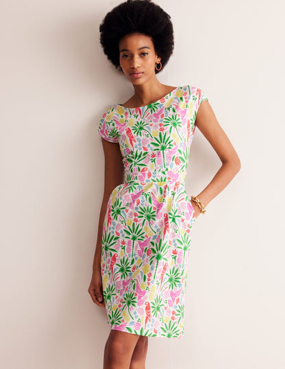 Florrie Jersey Dress-Multi, Tropical Paradise