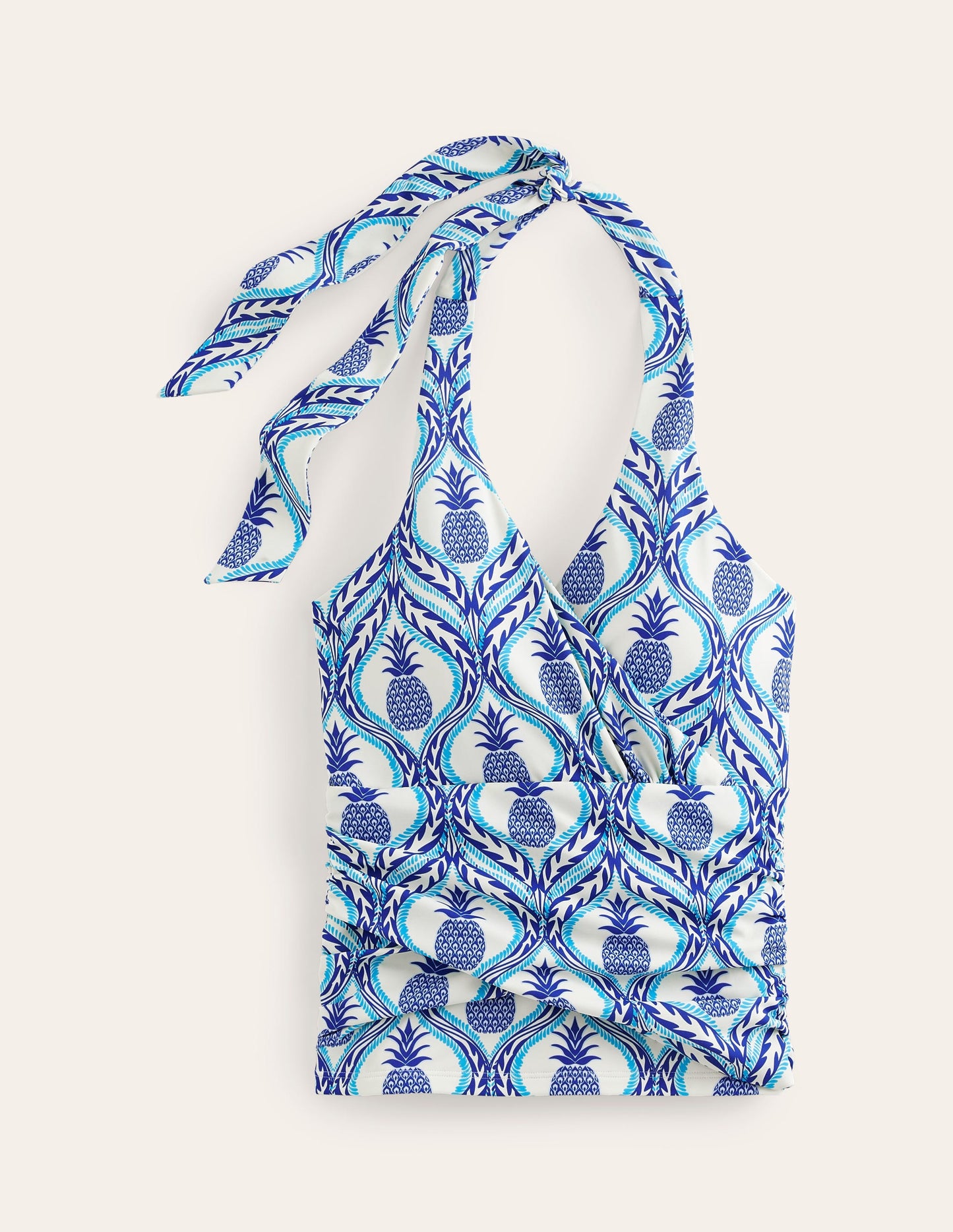 Levanzo Halter Tankini Top-Surf The Web, Pineapple Wave