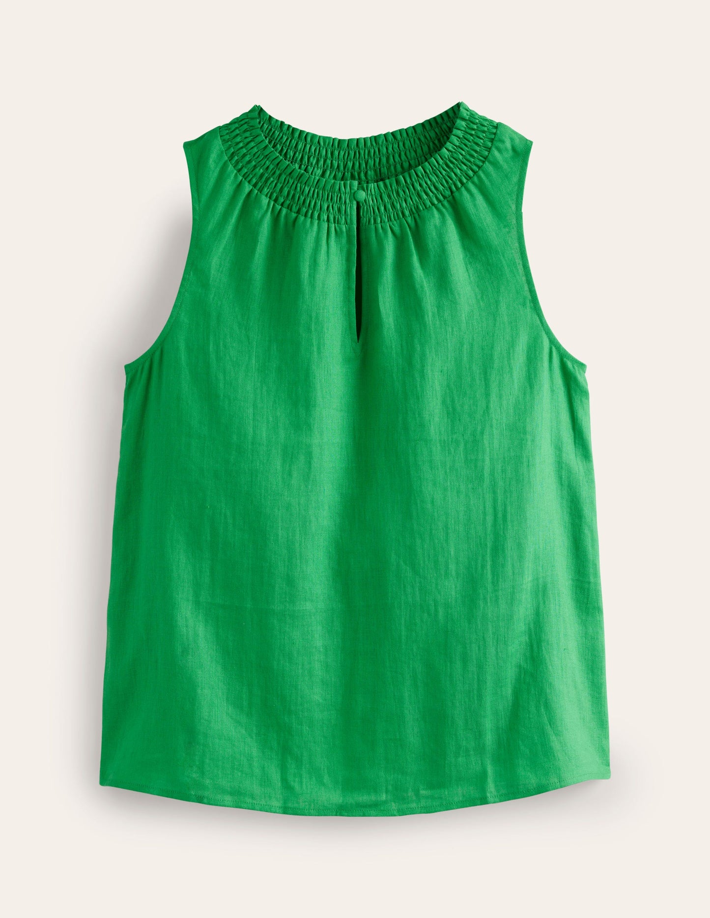 Georgia Linen Sleeveless Top-Bright Green