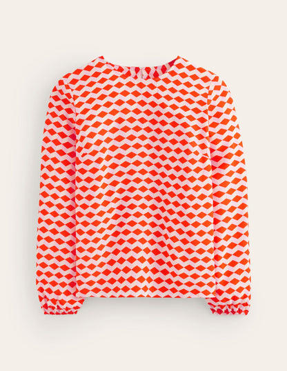 Easy Printed Top-Mandarin Red, Diamond Cube