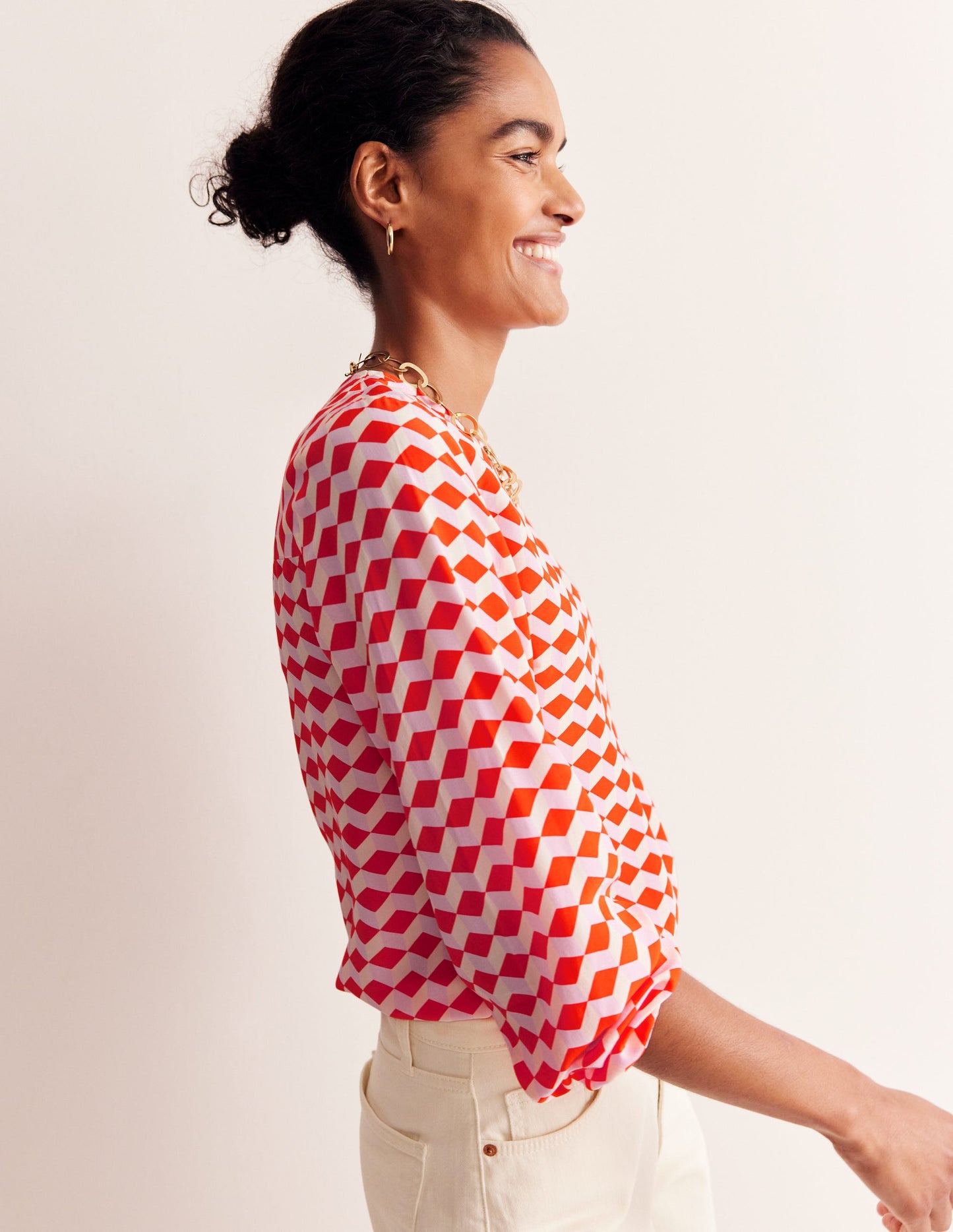 Easy Printed Top-Mandarin Red, Diamond Cube