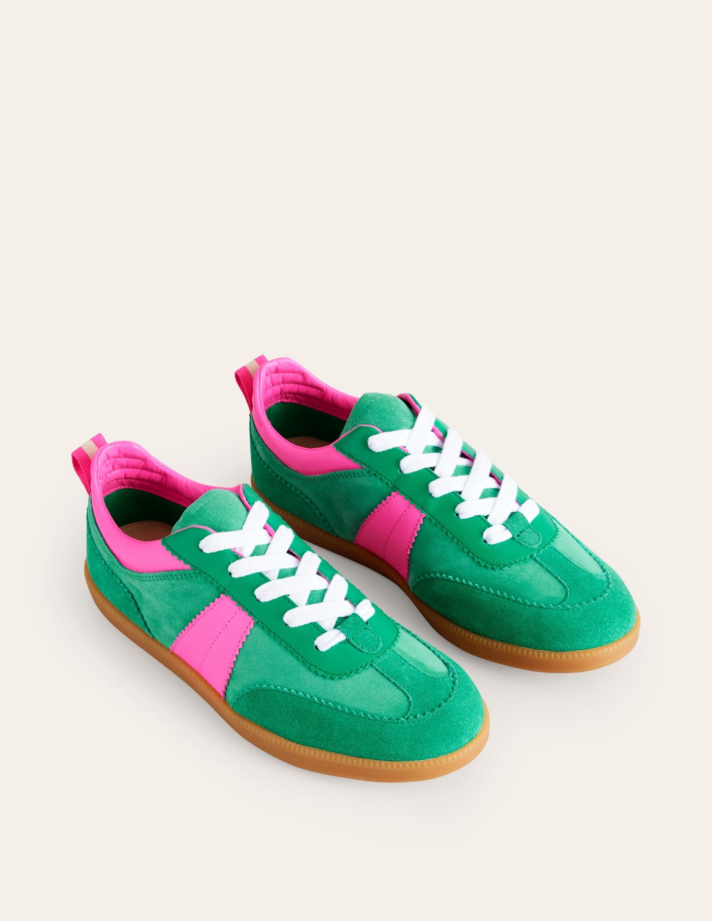 Erin Retro Tennis Sneakers-Green Colourblock