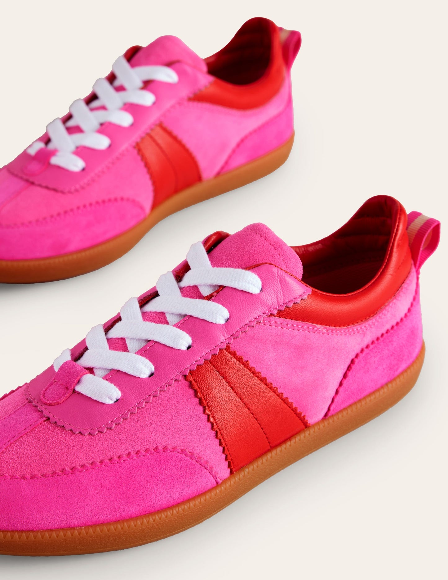 Erin Retro Tennis Sneakers-Pink Colourblock