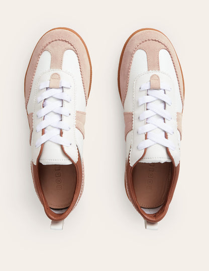 Erin Retro Tennis Sneakers-White Mix