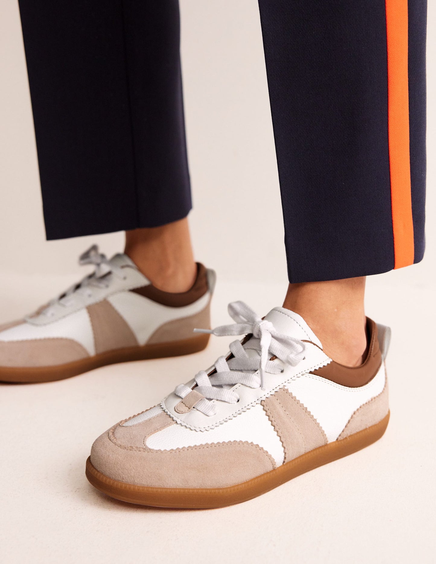 Erin Retro Tennis Sneakers-White Mix