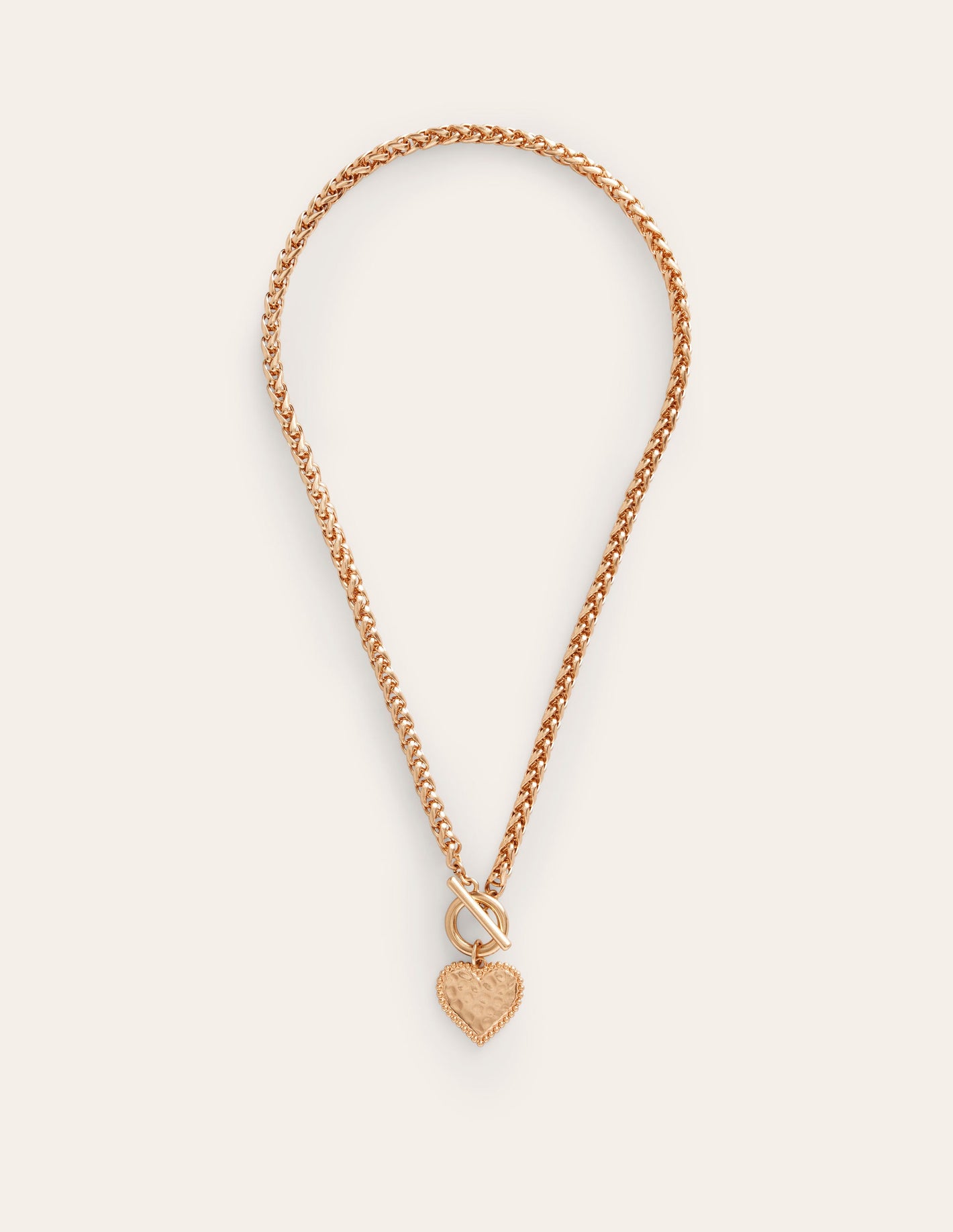 Heart Charm Necklace-Gold