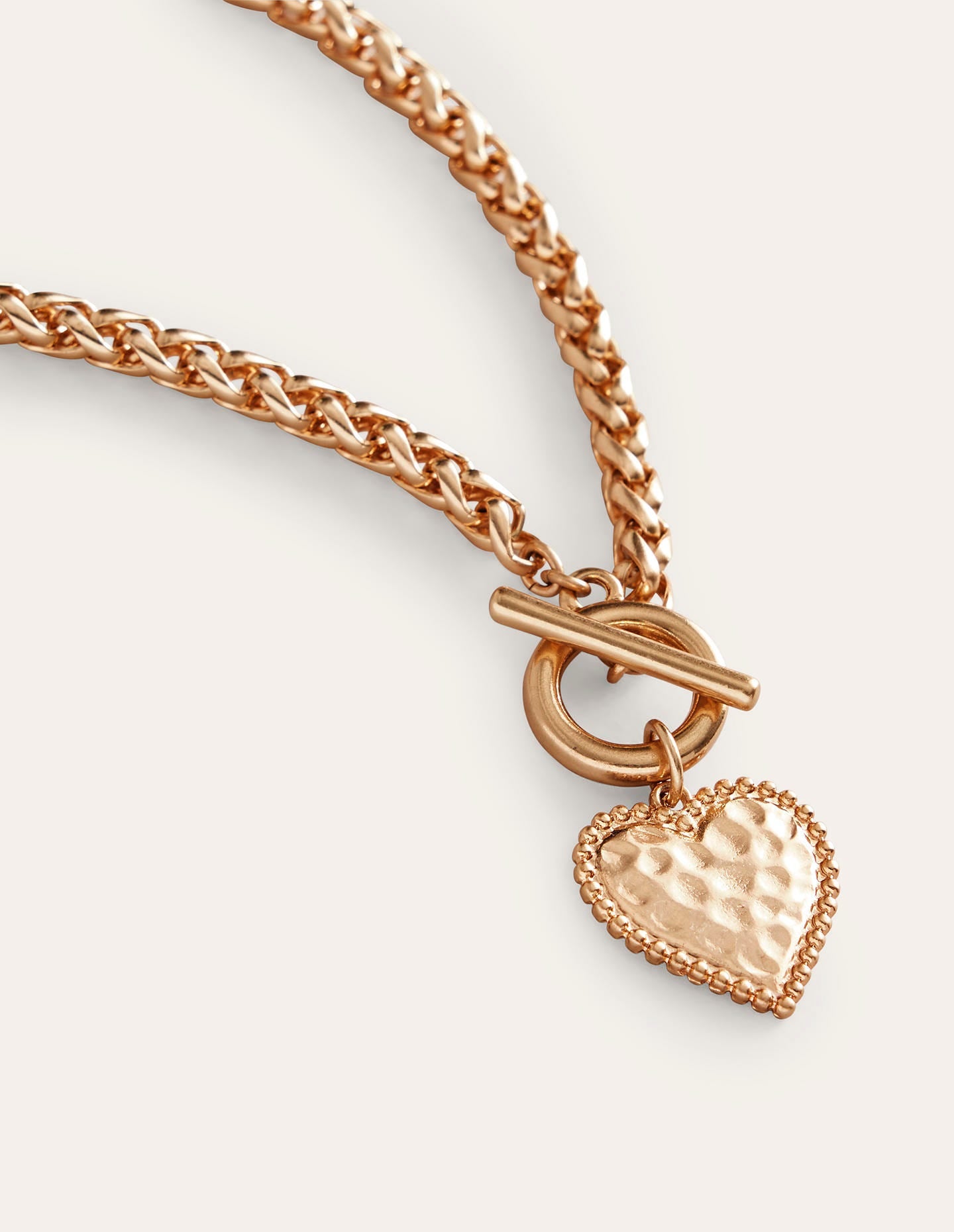 Heart Charm Necklace-Gold