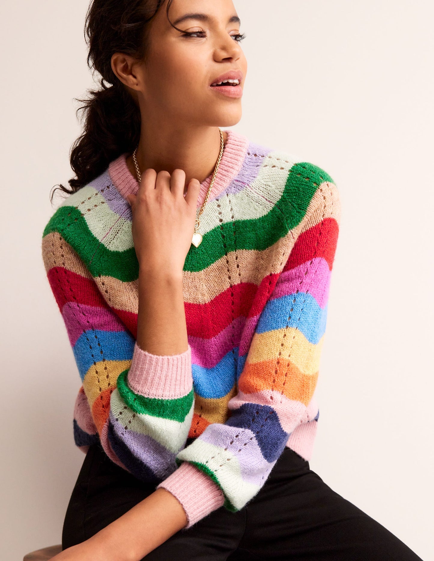 Fluffy Wave Sweater-Multi