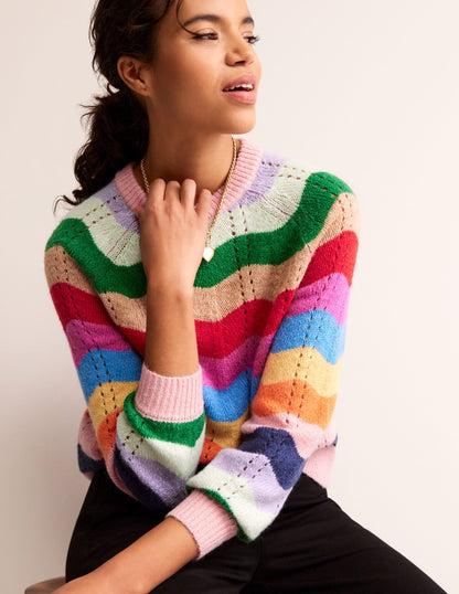 Fluffy Wave Sweater-Multi