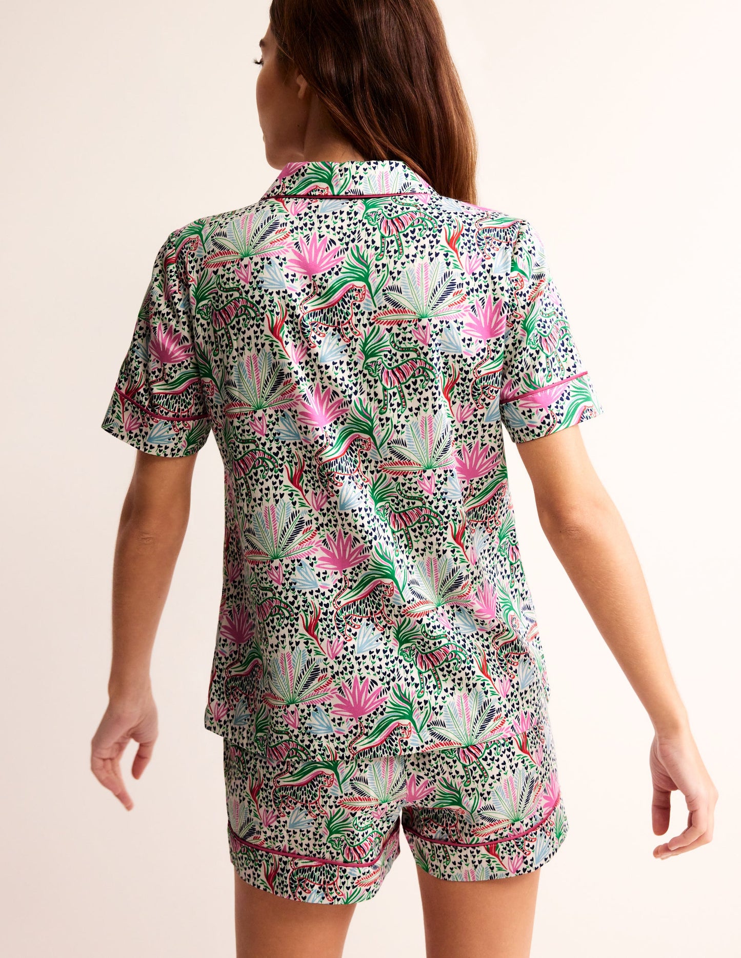 Short Sleeve Pyjama Top-Multi, Wilderness