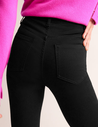 High Rise Skinny Jeans-Black