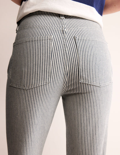 Mid Rise Slim Leg Jeans-Stripe