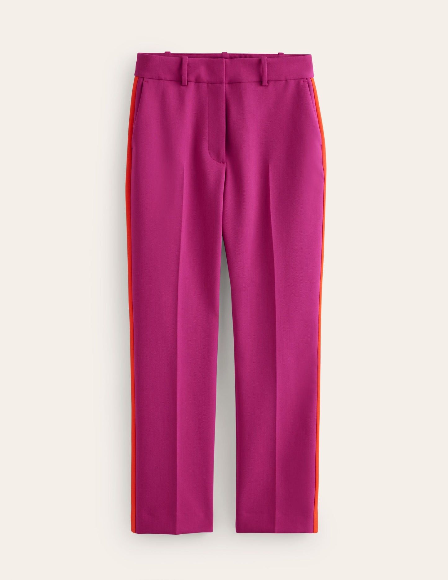 Kew Side Stripe Pants-Rose Violet, Red Stripe