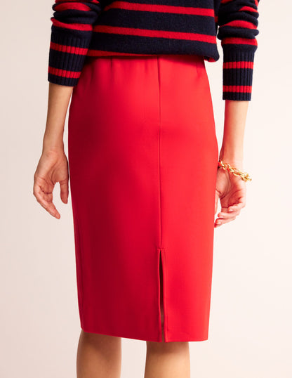 Hampshire Ponte Skirt-Hot Pepper