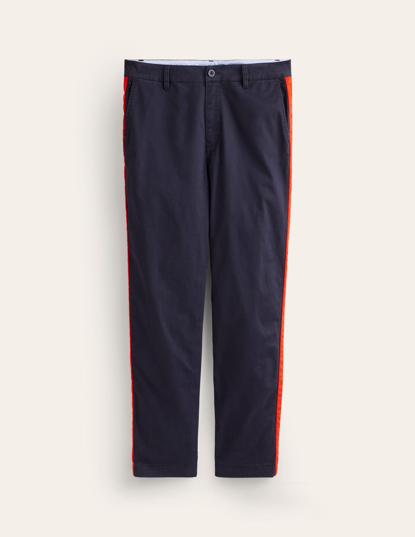 Barnsbury Chino Pants-Navy Side Stripe