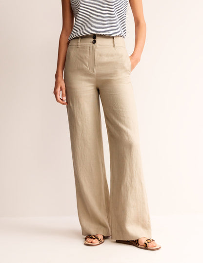 Westbourne Linen Pants-Neutral