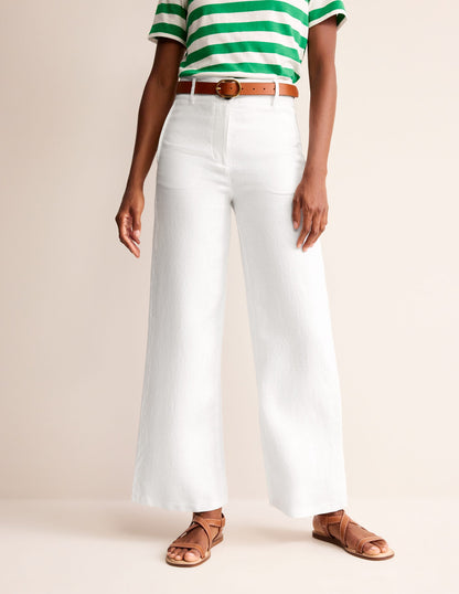 Westbourne Linen Pants-White