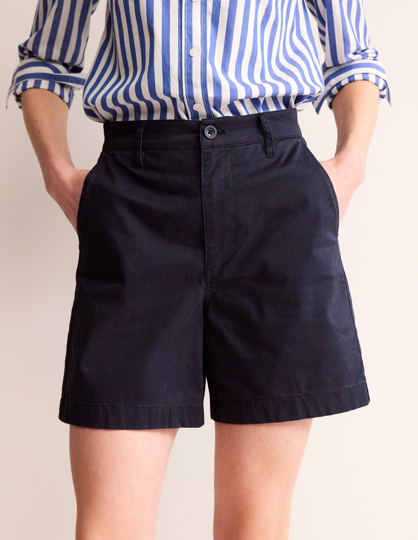 Barnsbury Chino Shorts-Navy