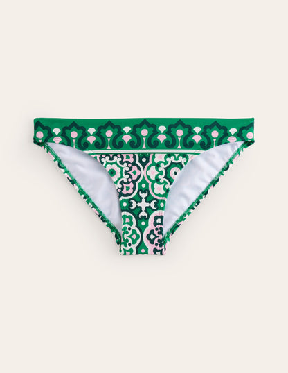 Classic Bikini Bottoms-Green, Artisian Geo