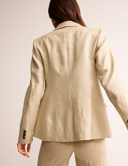 Marylebone Linen Blazer-Neutral