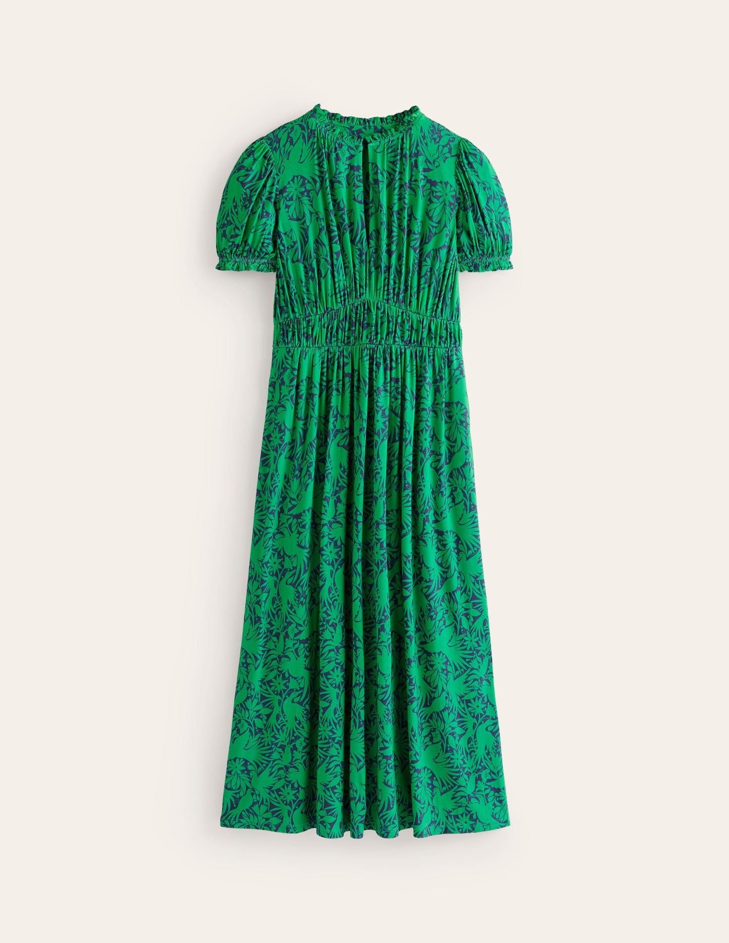 Rosanna Jersey Midi Tea Dress-Green Tambourine, Ottomi