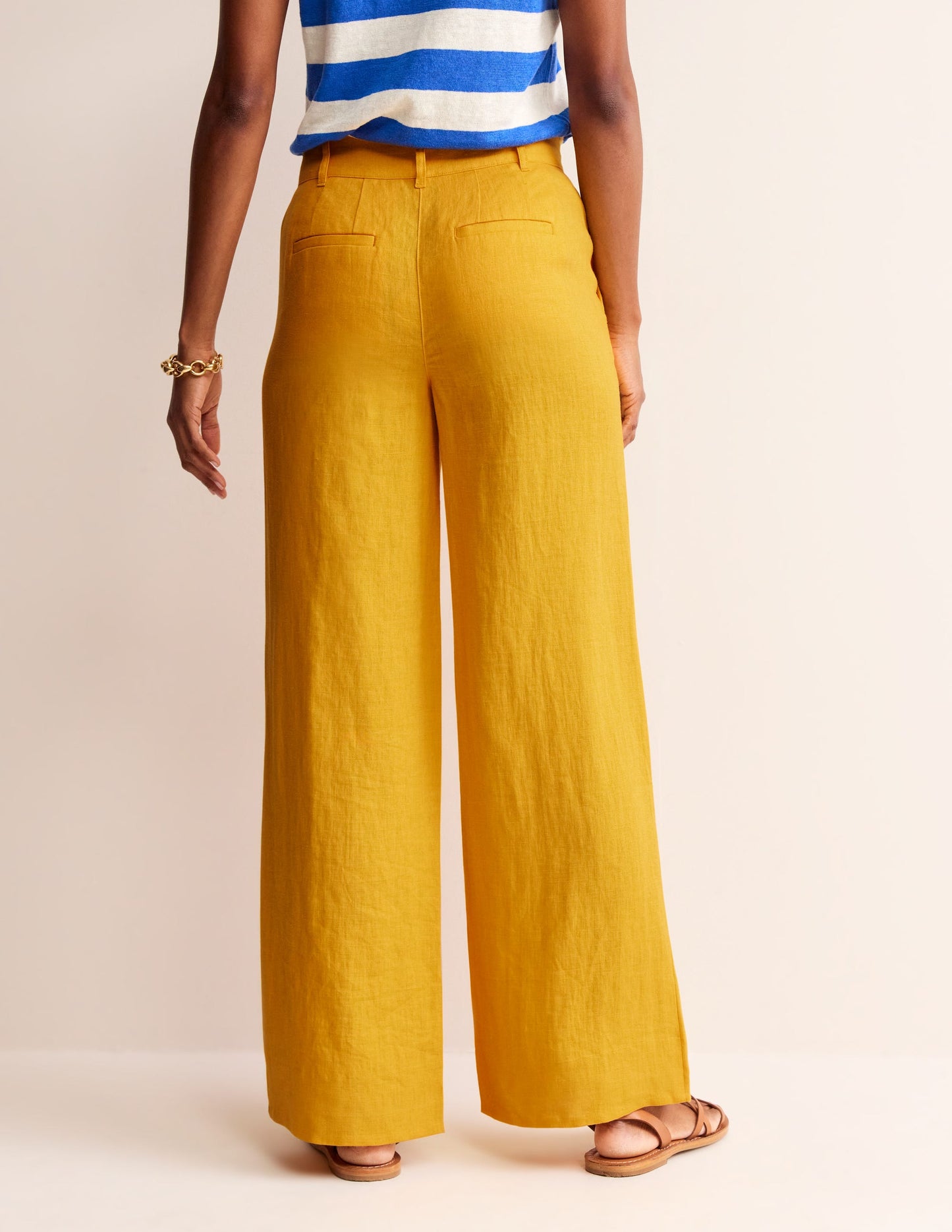 Westbourne Linen Pants-Artisan Gold