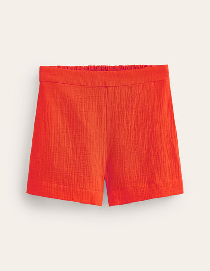 Double Cloth Shorts-Mandarin Orange