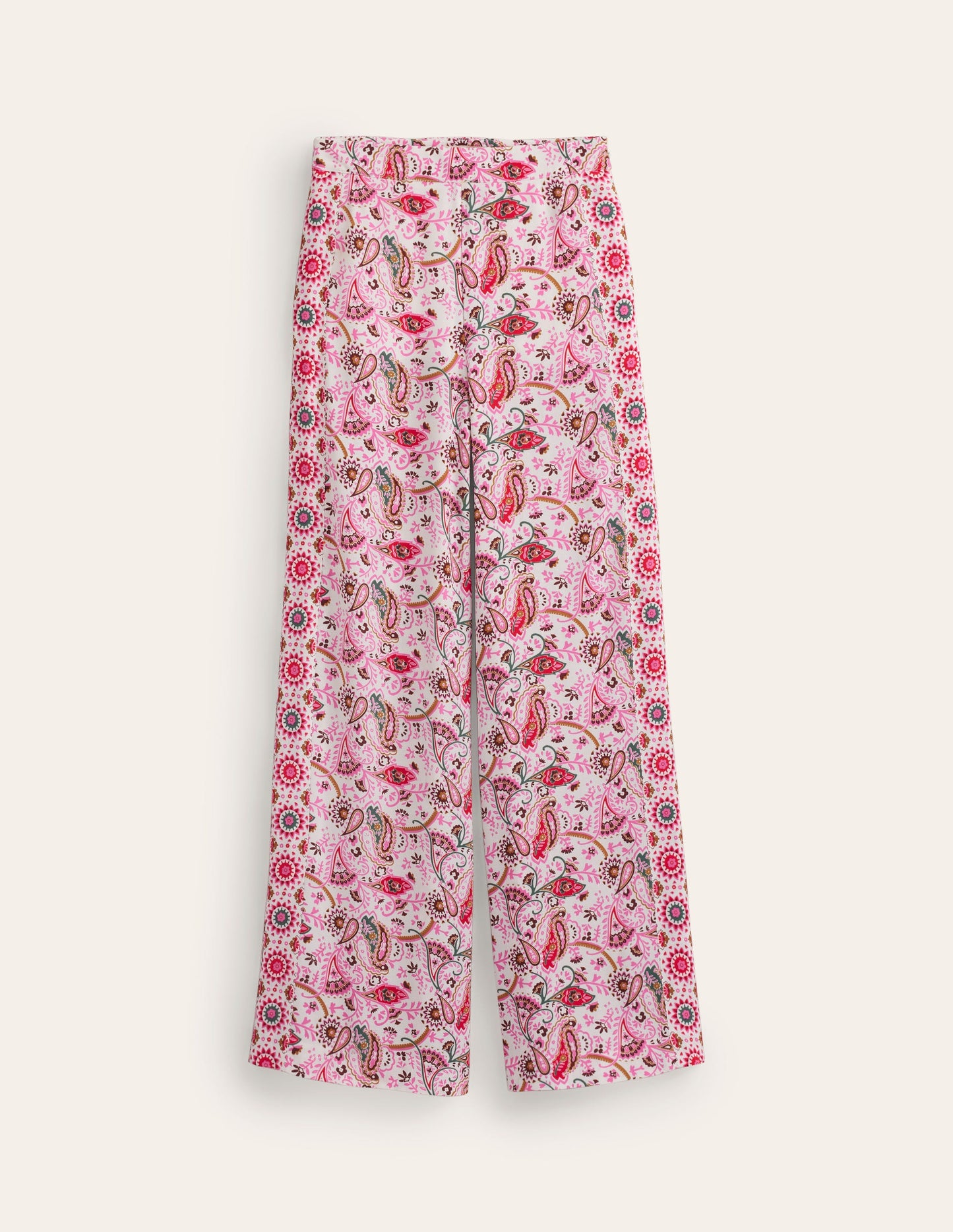 Palazzo Fluid Crepe Pants-Multi, Floret Paisley