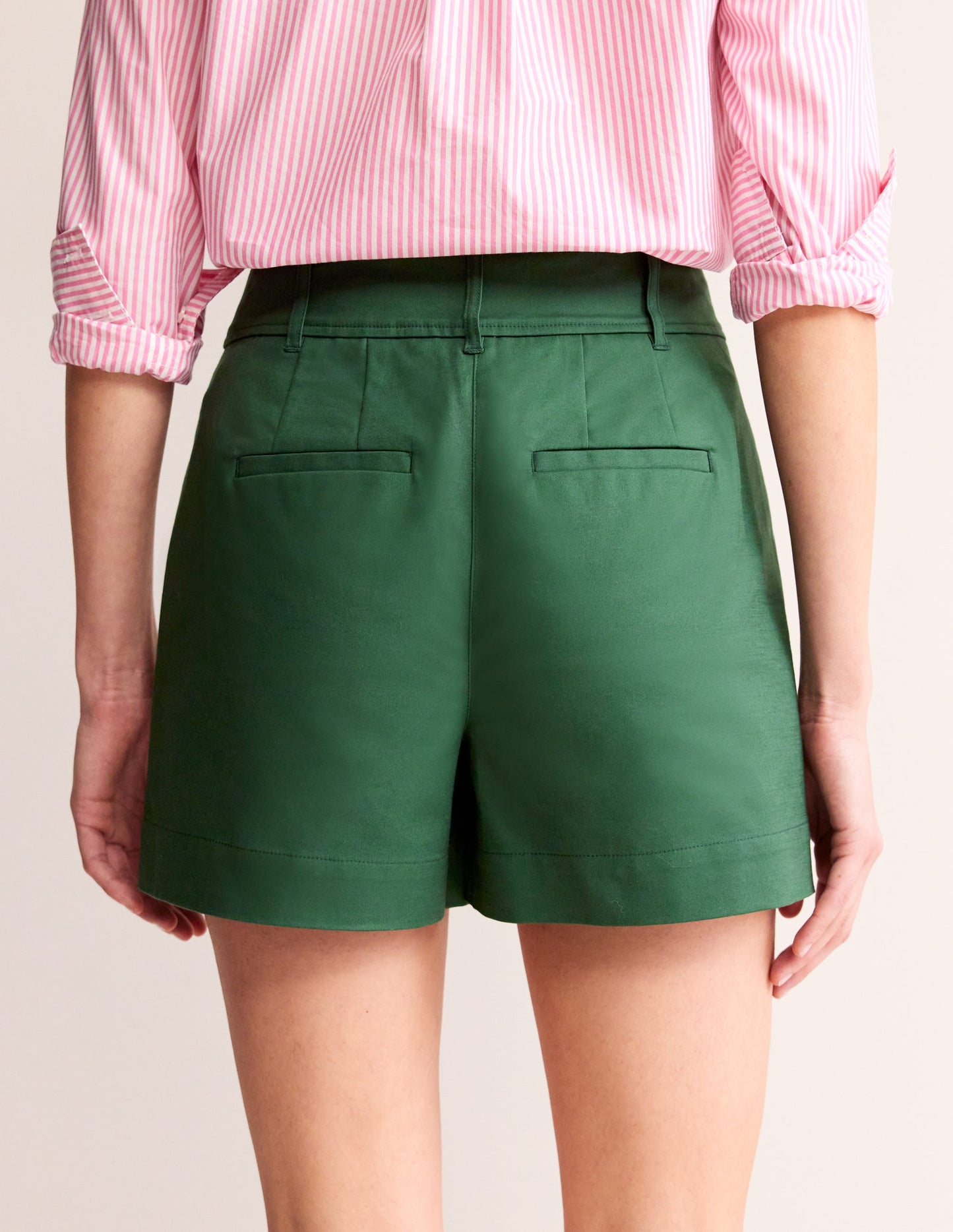 Westbourne Sateen Shorts-Dark Green