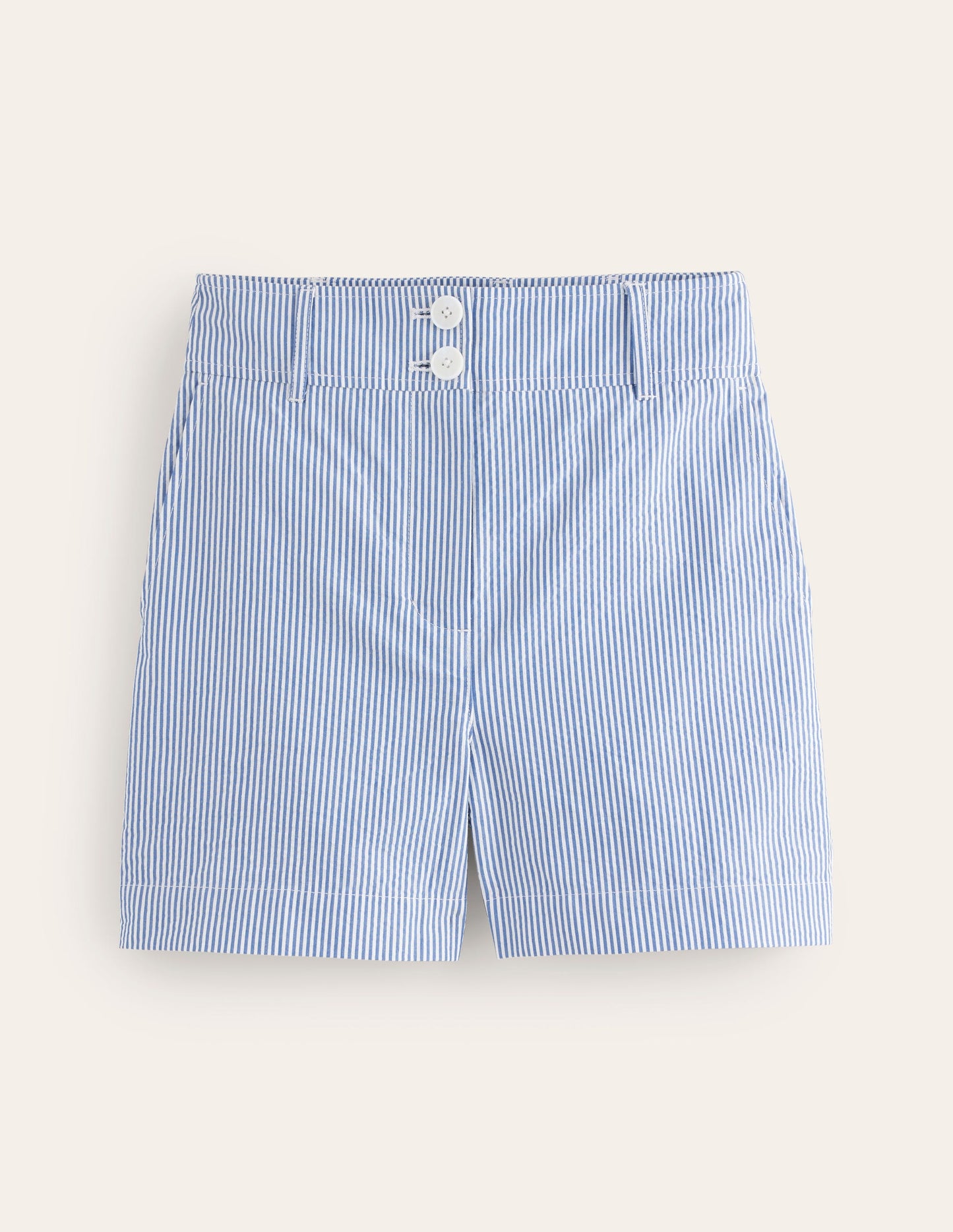 Westbourne Seersucker Shorts-Blue Ivory Stripe