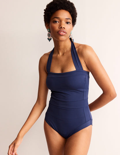 Santorini Halterneck Swimsuit-French Navy