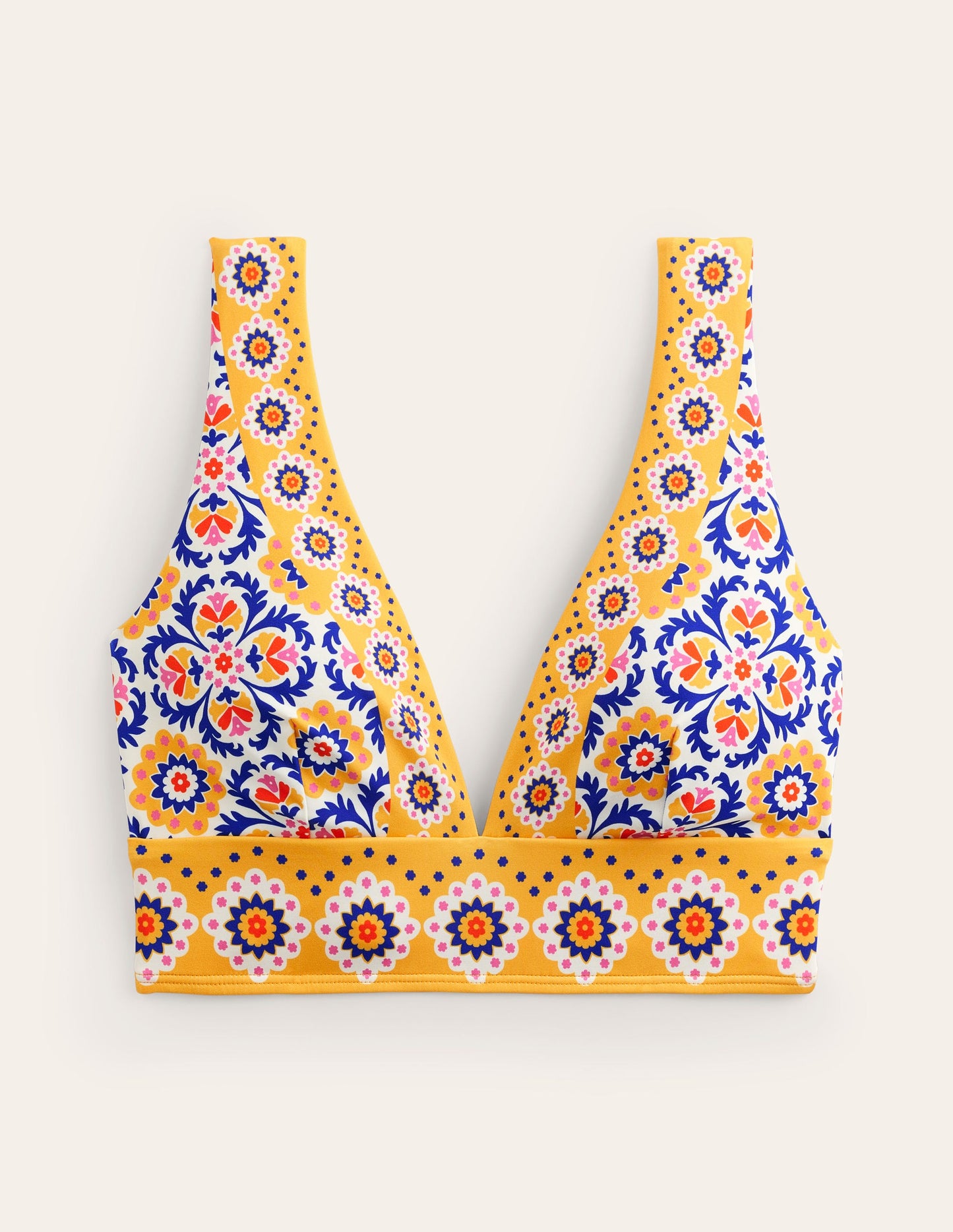 Porto Bikini Top-Artisan Gold, Mosaic Tile