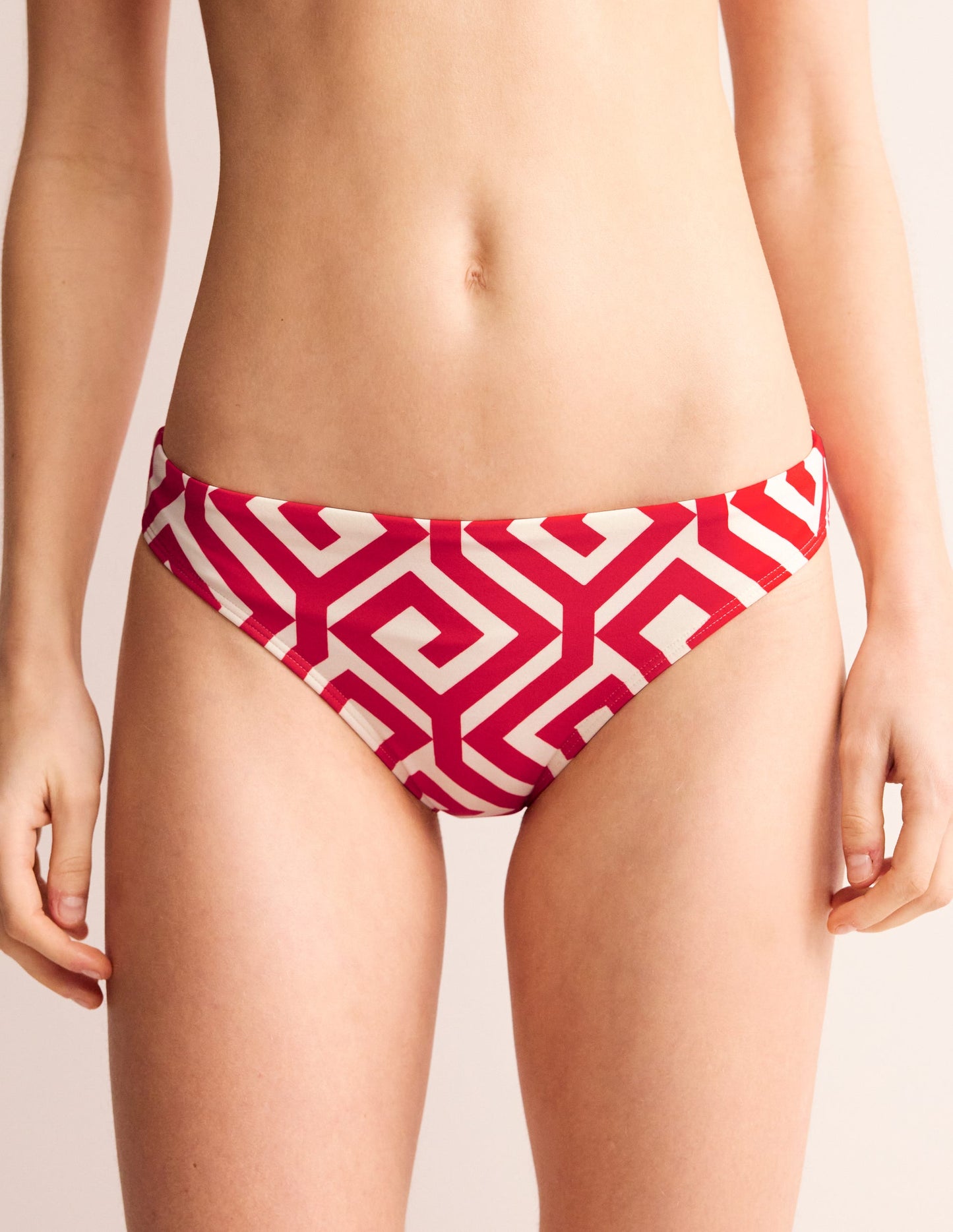 Classic Bikini Bottoms-Flame Scarlet, Maze