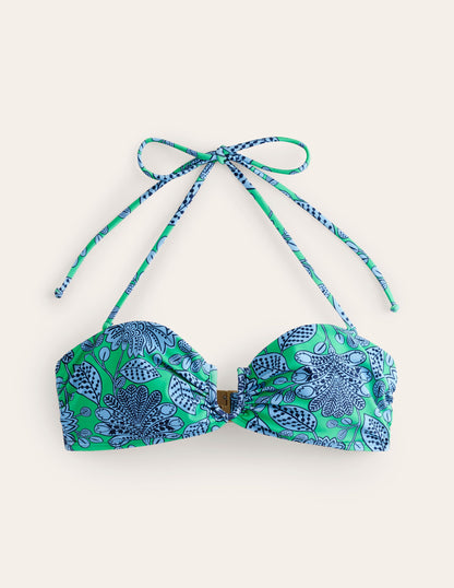 U Bar Bikini Top-Ming Green, Gardenia Swirl