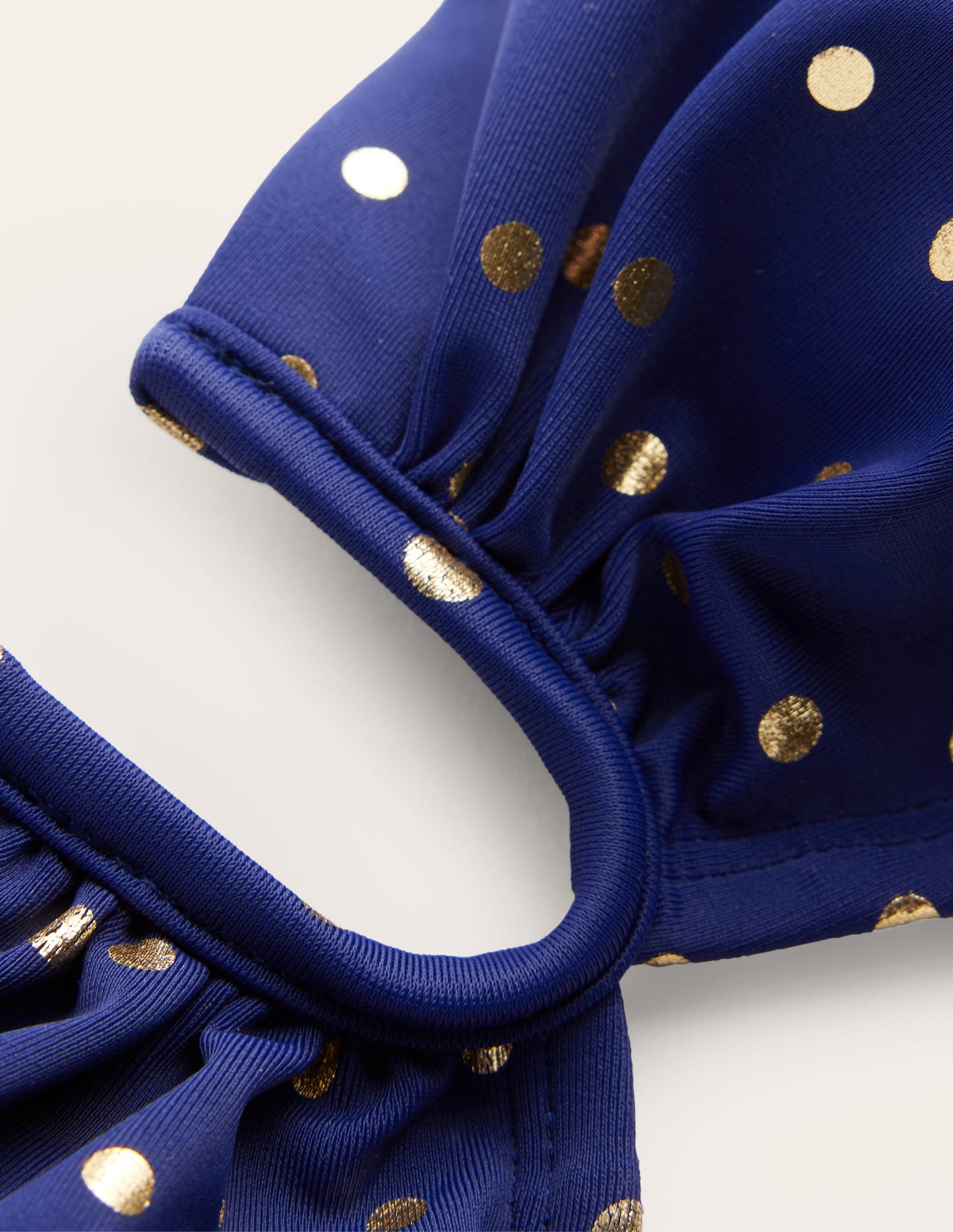 U Bar Bikini Top-Navy Foil Spot