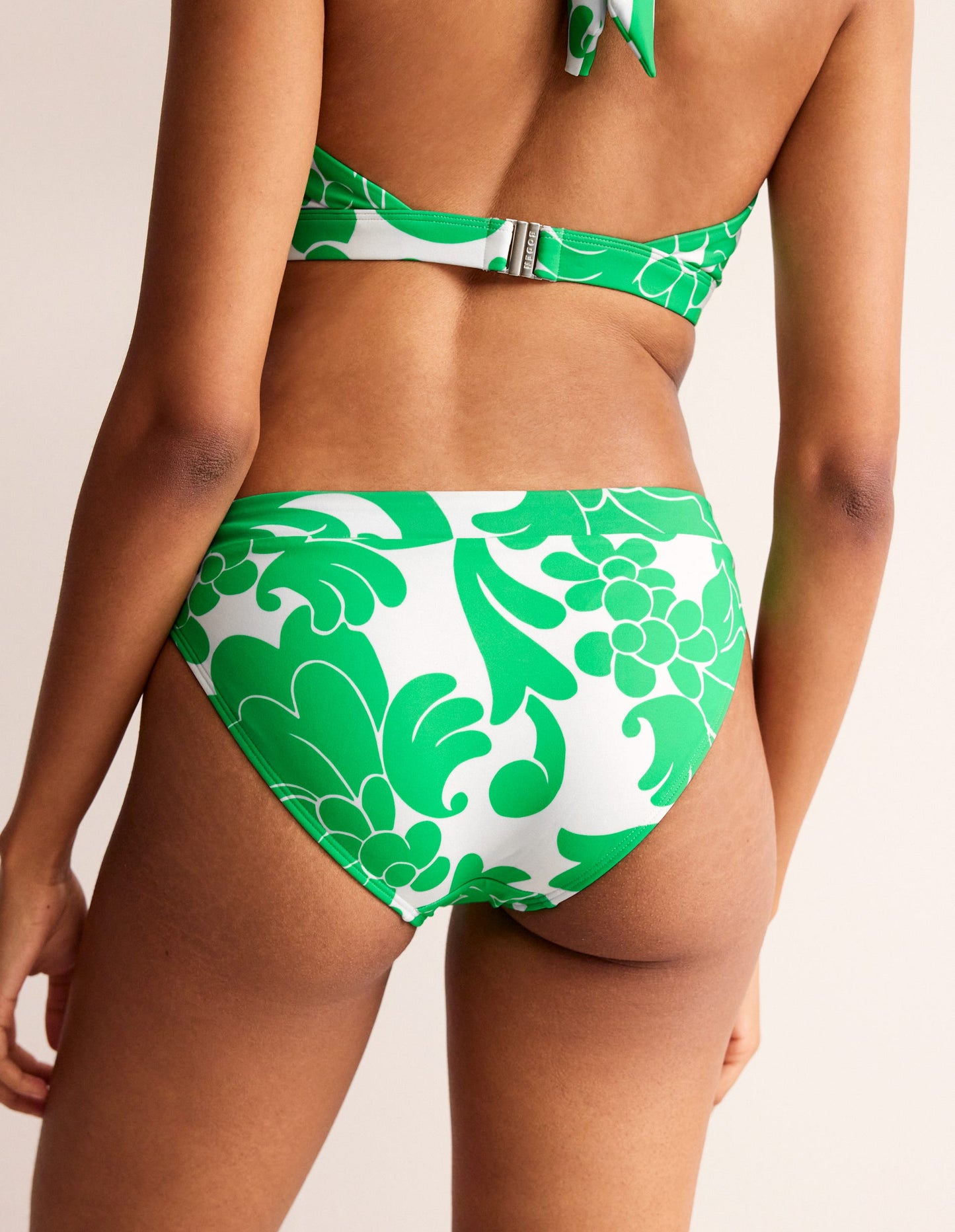 Ithaca Panel Bikini Bottoms-Bright Green, Opulent Whirl