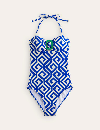 Taormina Bandeau Swimsuit-Surf The Web, Maze