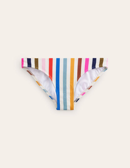 Arezzo Texture Bikini Bottoms-Multi Stripe