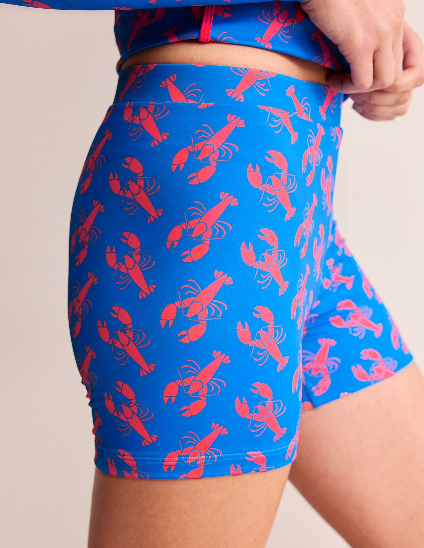 Swim Cycling Shorts-Indigo Bunting, Lobster