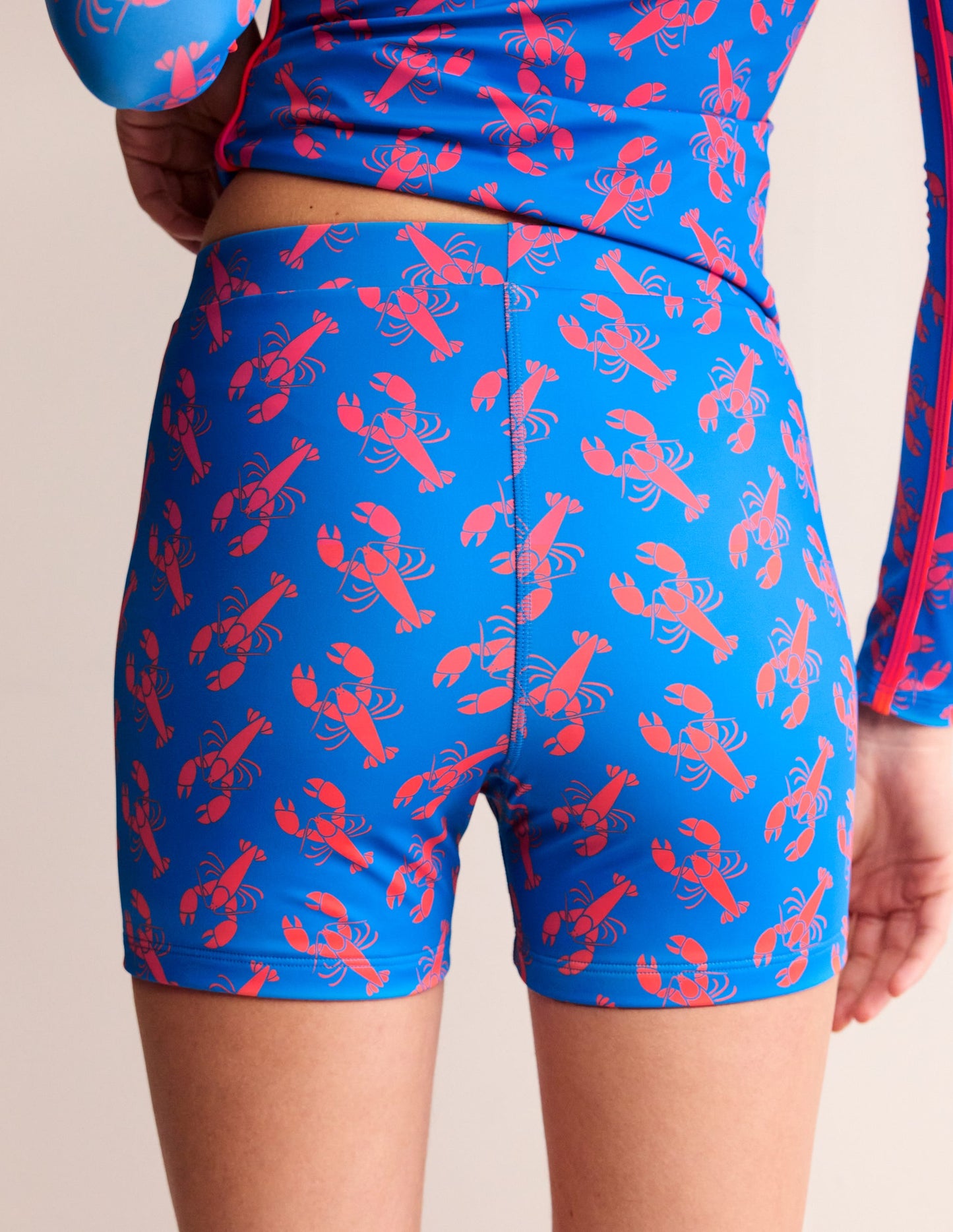 Swim Cycling Shorts-Indigo Bunting, Lobster