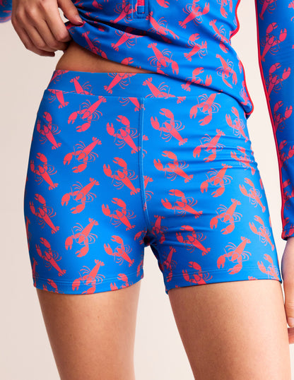 Swim Cycling Shorts-Indigo Bunting, Lobster