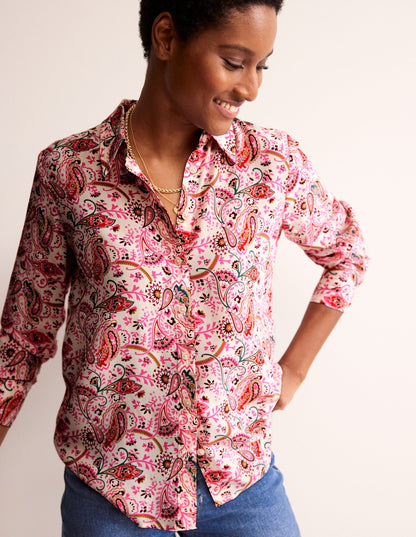 Sienna Silk Shirt-Ivory, Fantastical