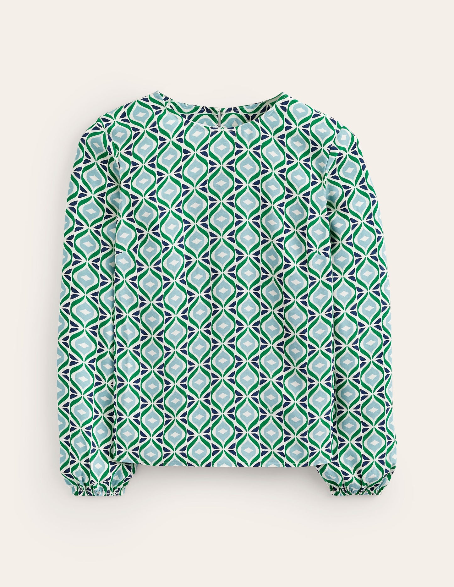 Easy Printed Top-Green Tambourine, Diamond Wave