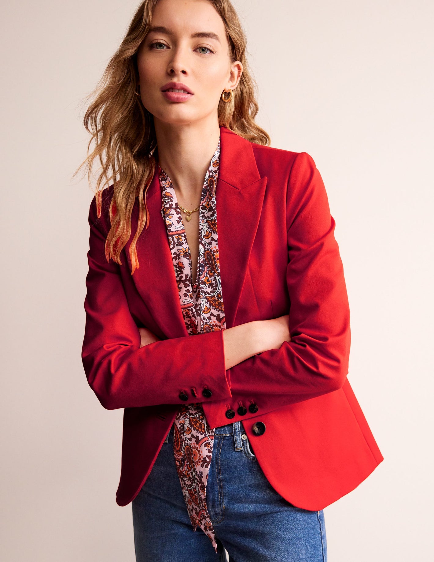 Marylebone Bi-stretch Blazer-Fiesta