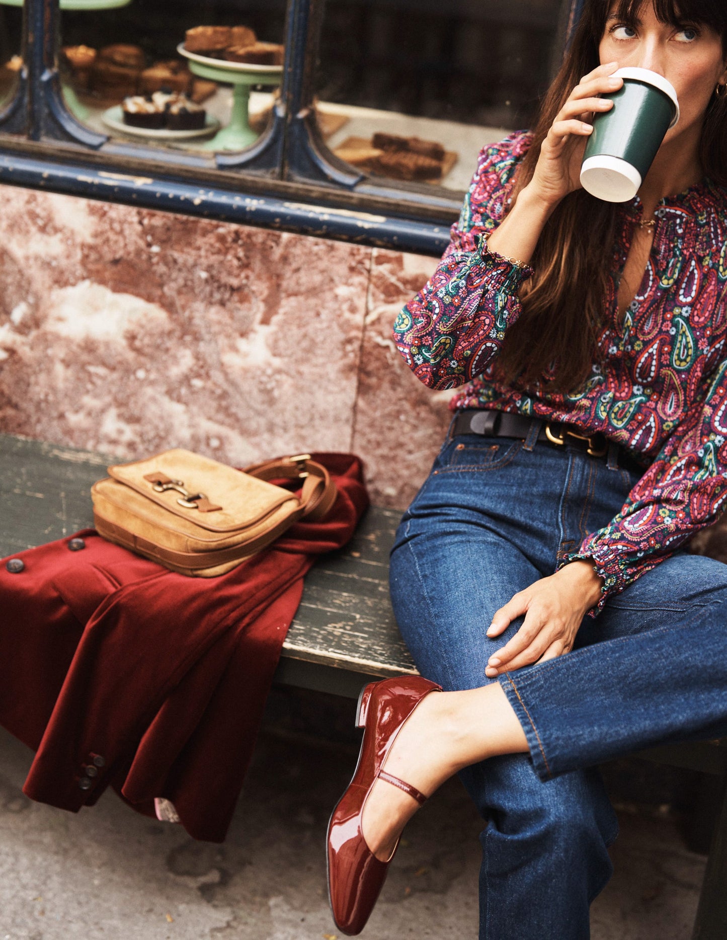 Penelope Mary Jane Flat-Oxblood