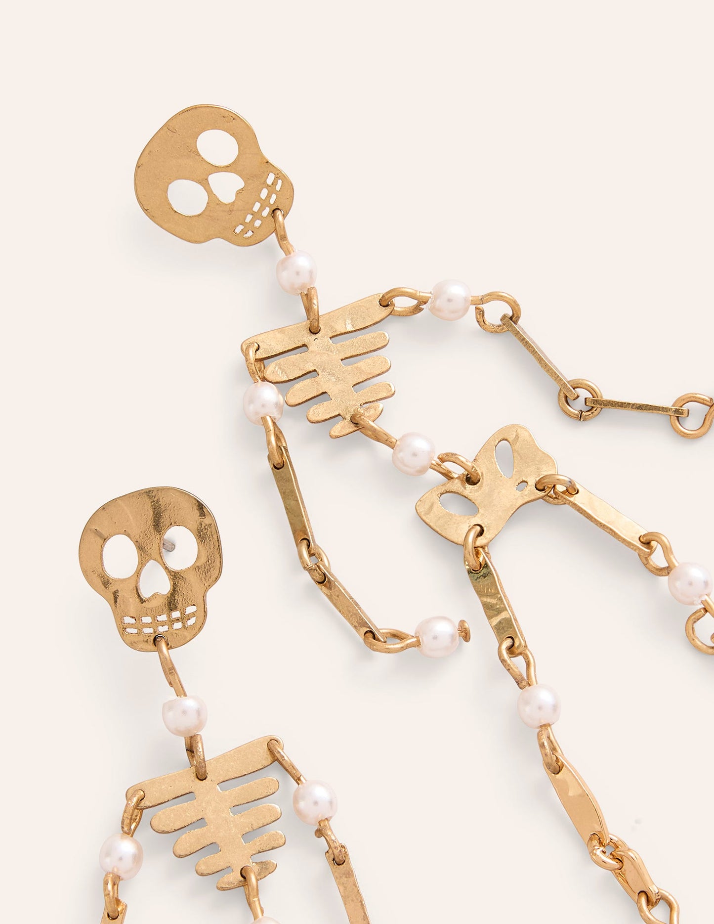 Metal Novelty Earrings-Skeleton