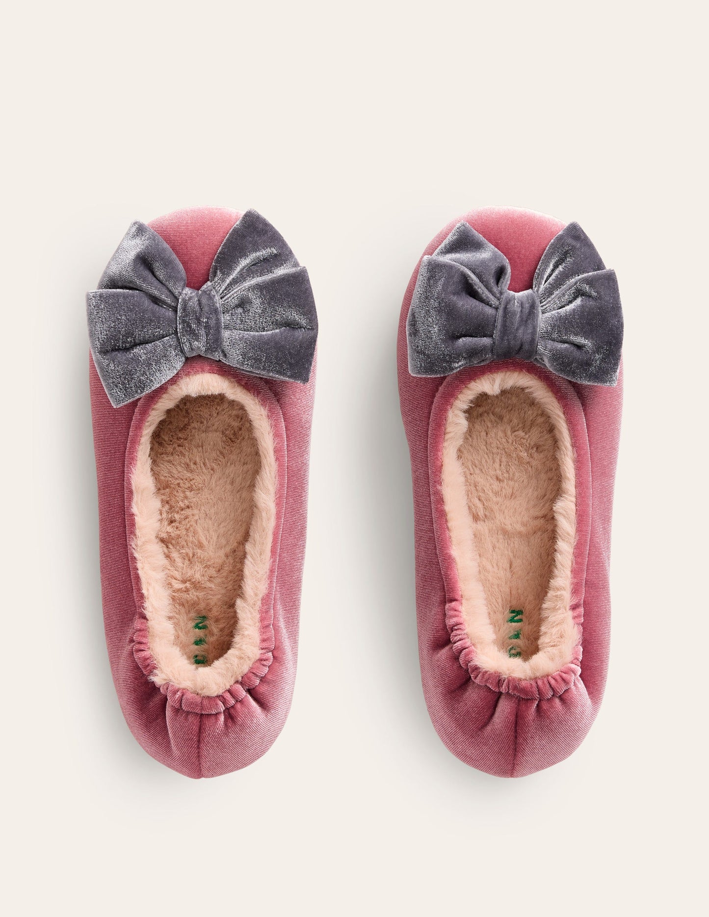 Bow Slippers-Pink