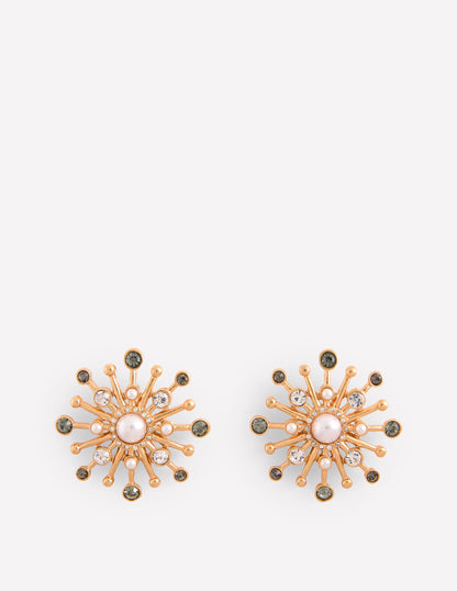 Celestial Mega Studs Earrings-Gold