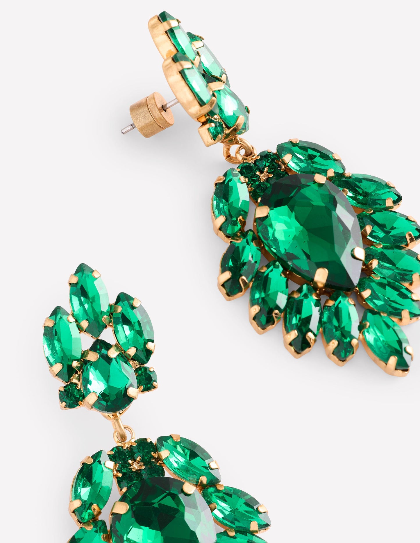 Cluster Jewel Earrings-Green