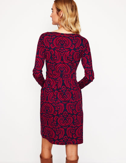 Florrie Long Sleeve Dress-Liquorice, Decorative Flora